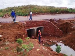 Construction of a culvert and gabions on wing walls in Block W, Soshanguve