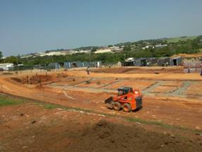 Empangeni Rail High School, during bulk earthworks and foundation construction